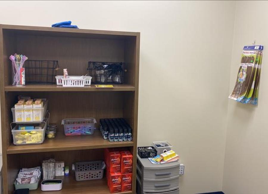 Hair and self-care closet items including hair styling tools, sunscreen, contraception, and braiding hair