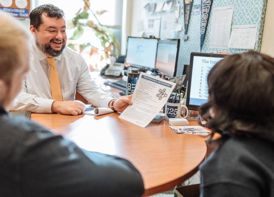Students viewing their customized course plan