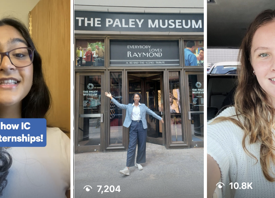 three screenshots of instagram reels from students