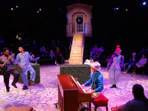 performers on a stage