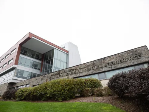 External view of the Dorothy D. and Roy H. Park Center for Business and Sustainable Enterprise
