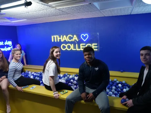 Students at the Instagram Pop-Up Experience