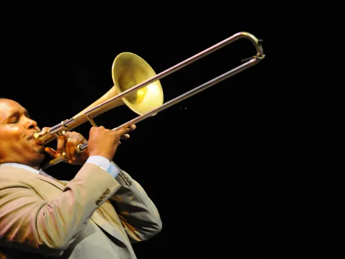 Man playing trombone