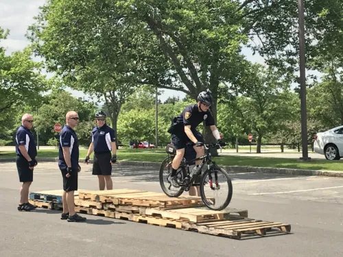 bicyclist in uniform