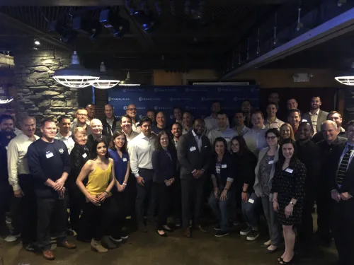 Group shot of attendees at Night of Champions Social