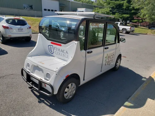 An image of the solar-powered vehicle