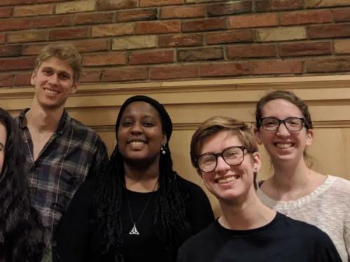 A group of six young people