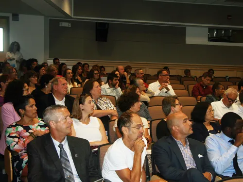 audience in an auditorium