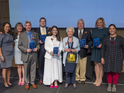 a group of award winners