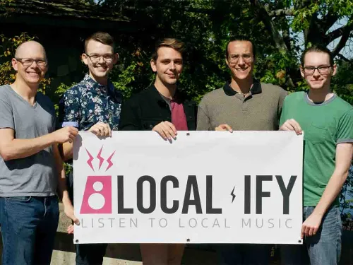 Doug Turnbull and students