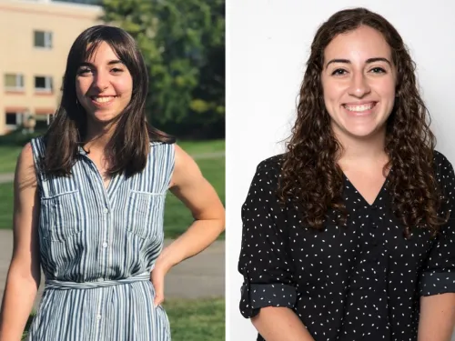 Rachel Cutsumpas and Nicole Peter '20