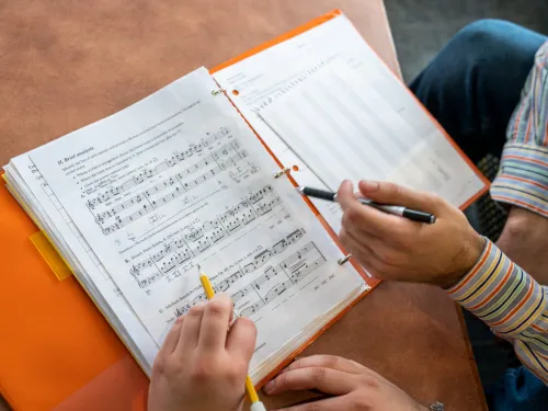 Students working on an assignment