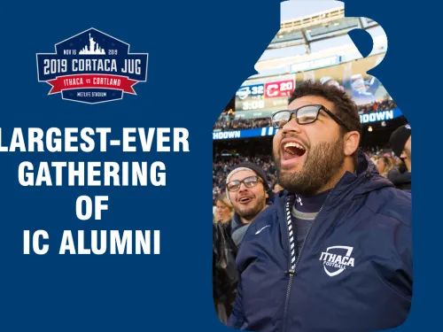 graphic with fan cheering