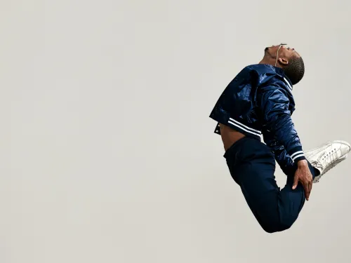 Dancer jumping in the air