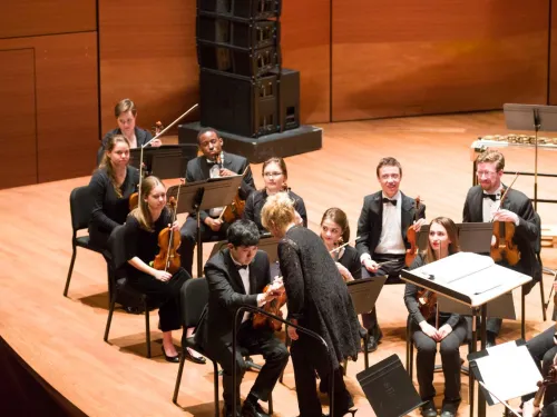 An ensemble on stage