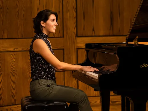 Student Playing Piano