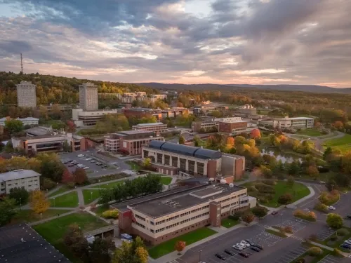 aerial of Ithaca College campus