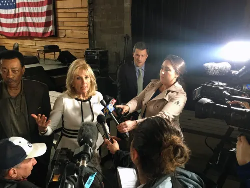 wife of politician being interviewed