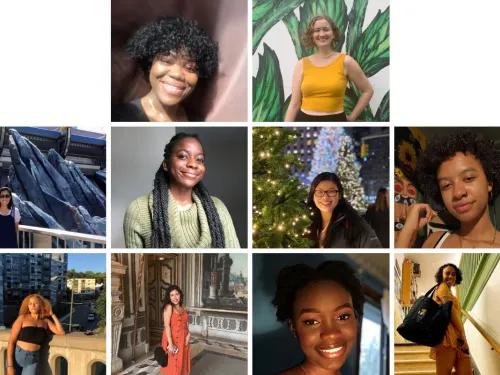 photo of women in a grid