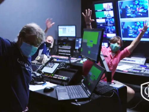 Behind the scenes at virtual Commencement