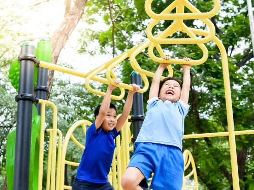 kids on a playground