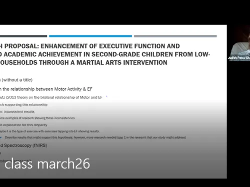 professor in a Zoom class