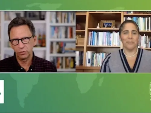 President Collado and Frank Sesno