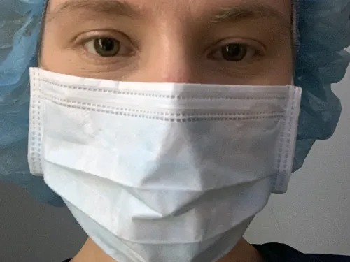 closeup of mask and eyes