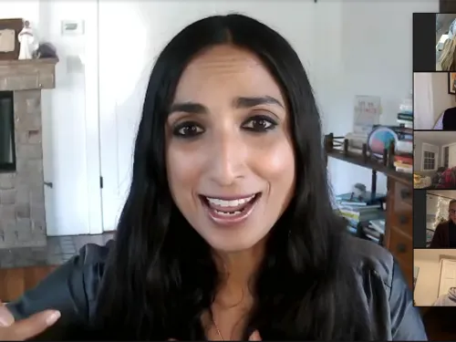 Screenshot from the Valarie Kaur event