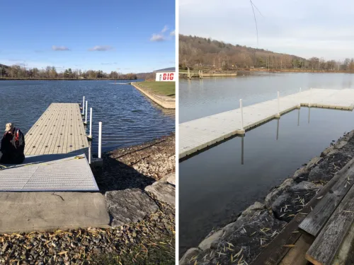 Two shots of the new Dock