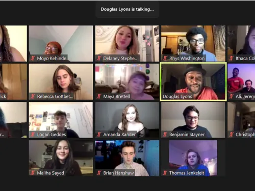 Screenshot of virtual zoom rehearsal