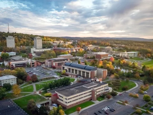 Ithaca College campus aerial