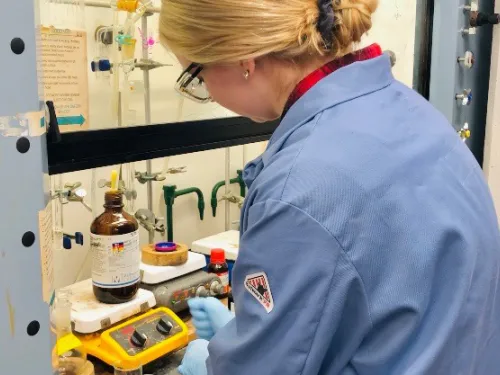 Beth Ryan in the lab