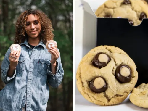 Olivia Carpenter and some cookies