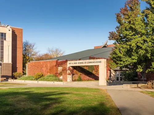 Front of Roy H. Park Building