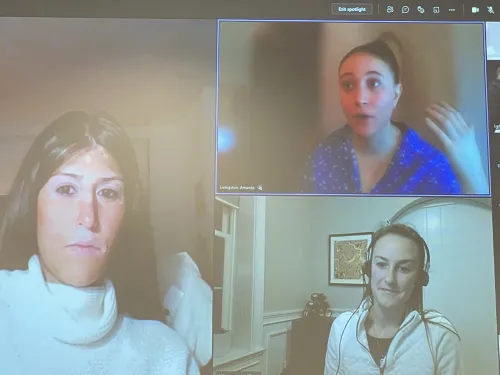 Screenshot of alumni panel