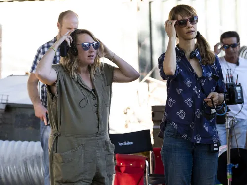 Liz Tigelaar on the set of Little Fires Everywhere