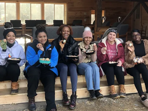 BOLD Scholars sitting in a row