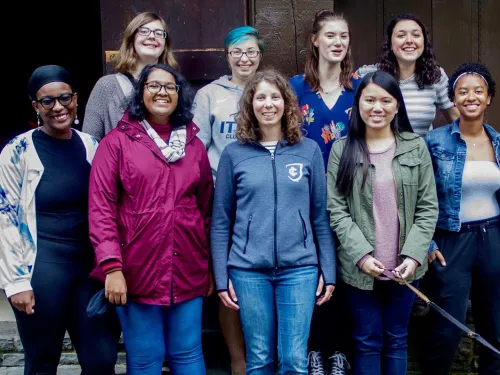 Kelley Sullivan with her students