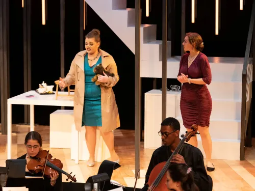 scene from a play with musicians