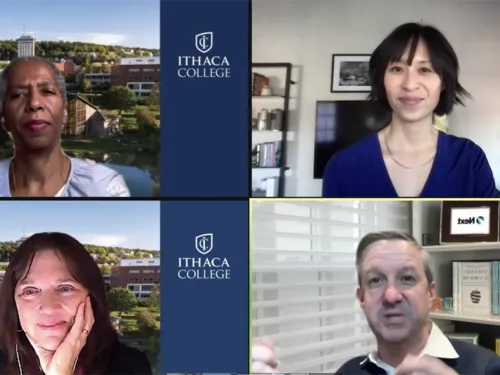 All four speakers in a screenshot