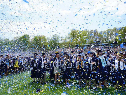 students celebrating