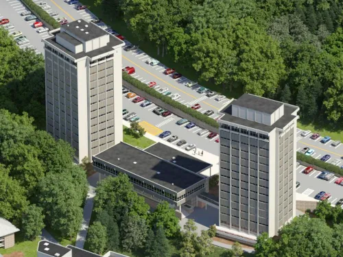 The Towers Aerial View Using IC Campus Map