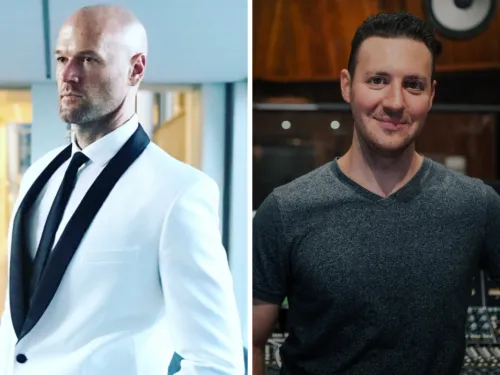 Headshots of Zachary James and Rob Grimaldi