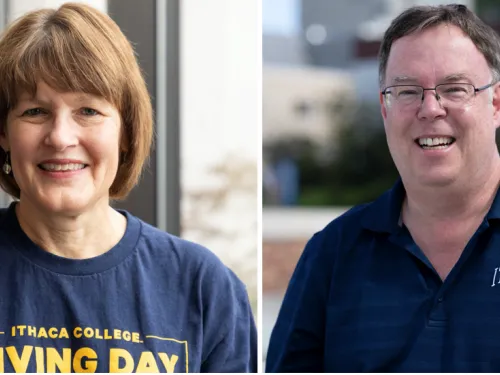 woman on left and man on right