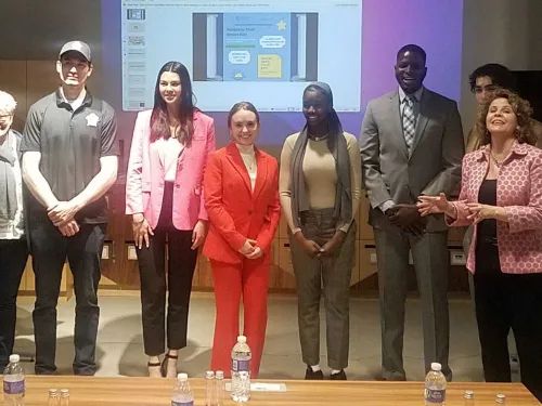 Students posing for a photo