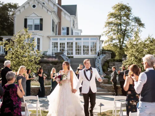Natalie and Tyler Dafinee at their wedding