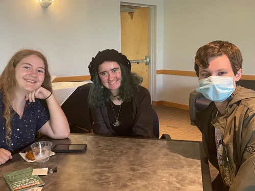 Students sitting at a table