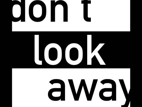 words on a black and white background