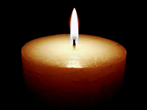 A burning candle